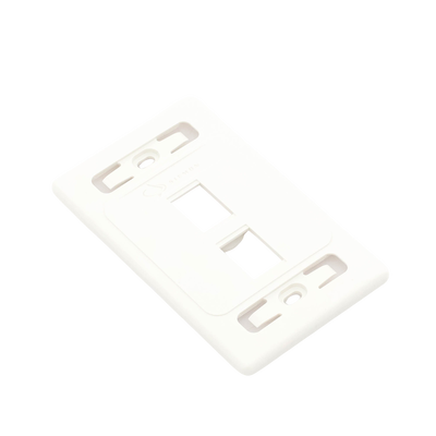 Placa de Pared Modular 10G MAX de 2 Salidas, Color Blanco — Siemon