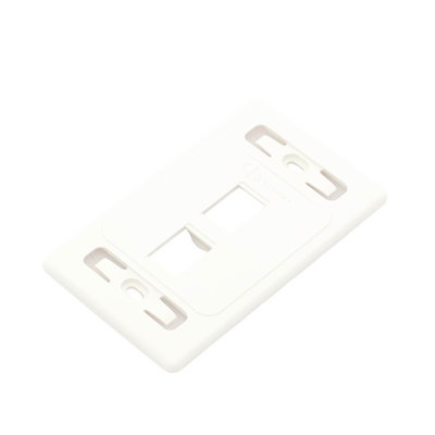 Placa de Pared Modular 10G MAX de 2 Salidas, Color Blanco — Siemon