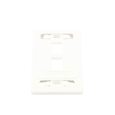 Placa de Pared Modular 10G MAX de 2 Salidas, Color Blanco — Siemon