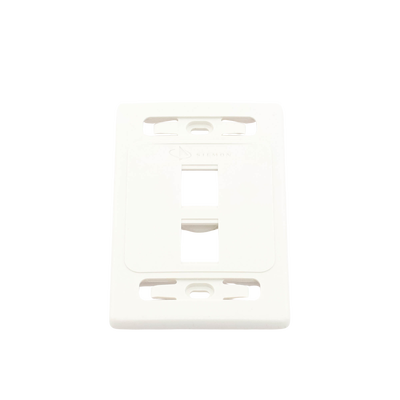 Placa de Pared Modular 10G MAX de 2 Salidas, Color Blanco — Siemon