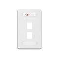 Placa de Pared Modular 10G MAX de 2 Salidas, Color Blanco — Siemon