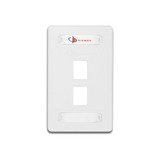 Placa de Pared Modular 10G MAX de 2 Salidas, Color Blanco — Siemon