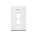Placa de Pared Modular 10G MAX de 2 Salidas, Color Blanco — Siemon