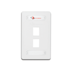Placa de Pared Modular 10G MAX de 2 Salidas, Color Blanco — Siemon
