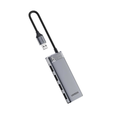 HUB USB 3.2 Gen1 / 4 Puertos USB-A / 5Gbps / Carcasa ABS+PC 