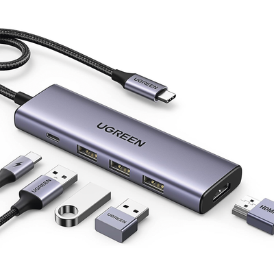 Docking Station USB-C / 5 en 1 / HDMI 2.0 4K@30Hz / 3 USB-A 