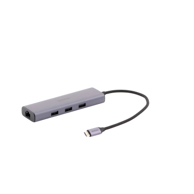 Hub USB-C 6 en 1 / 3 Puertos USB-A 3.0 (5 Gbps) / HDMI 4K@30