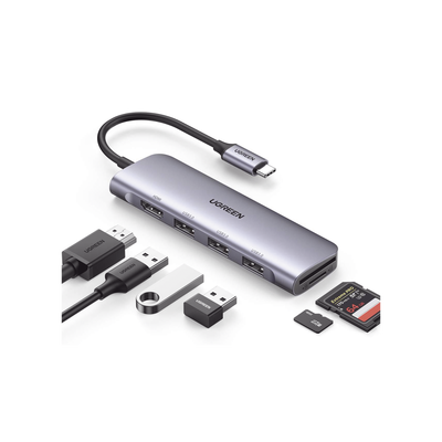 Docking Station USB-C / 6 en 1 / HDMI 4K@30Hz / 3 Puertos US