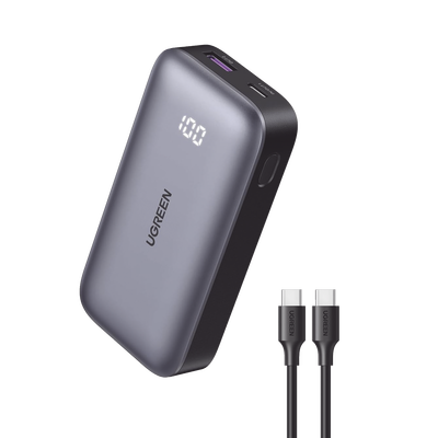 Batería Externa / 30W PD3.0 / 10 000 mAh / 2 Puertos USB-C +