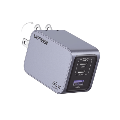 Cargador de Pared / 65W / 3 Puertos / 2 USB-C / 1 USB-A / Ga