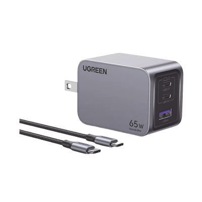 Cargador de Pared / 65W / 3 Puertos / 2 USB-C / 1 USB-A / Ga