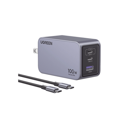 Cargador de Escritorio / 100 W / 3 Puertos / 2 USB-C + 1 USB