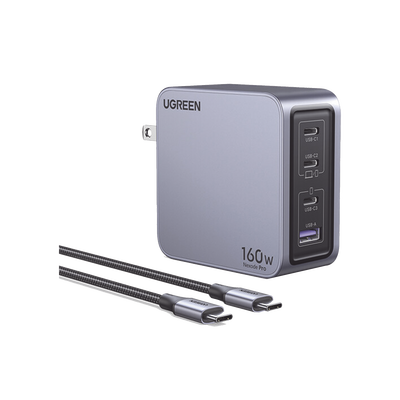 Cargador Rápido GaN / 160W Total / 4 Puertos / PD3.1 140W / 