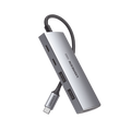 HUB USB-C 3.2 Gen 2 / 4 Puertos / 10 Gbps / Aluminio / Nylon