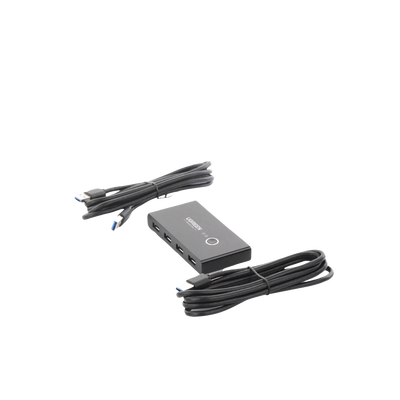 Conmutador USB / 4 Puertos USB 3.0 / 2 PC / Switch Manual / 