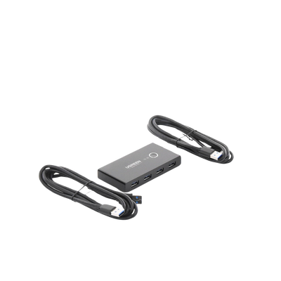 Conmutador USB / 4 Puertos USB 3.0 / 2 PC / Switch Manual / 