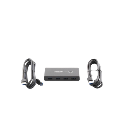 Conmutador USB / 4 Puertos USB 3.0 / 2 PC / Switch Manual / 