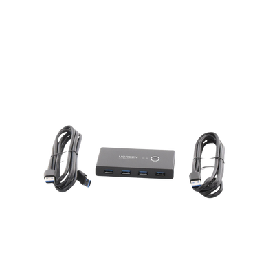 Conmutador USB / 4 Puertos USB 3.0 / 2 PC / Switch Manual / 