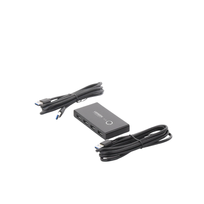 Conmutador USB / 4 Puertos USB 3.0 / 2 PC / Switch Manual / 