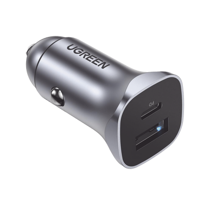 Cargador de Auto / 24W / USB-A + USB-C / PD3.0 + QC3.0 / 12-