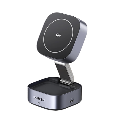 Cargador Inalámbrico 2 en 1 / Qi 2 15W / Base Auriculares 5W