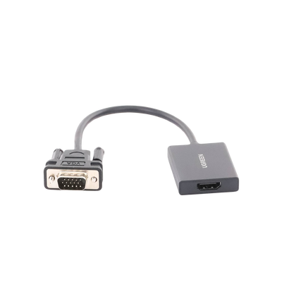 Adaptador VGA a HDMI / 1080P@60Hz / Audio 3.5mm / USB-C 5V /