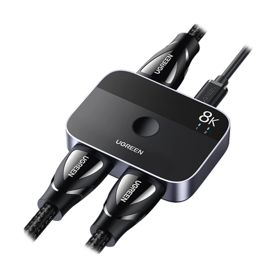 Conmutador HDMI 2.1 / 8K @60Hz / 4K @120Hz / 48Gbps / 2×1 / 