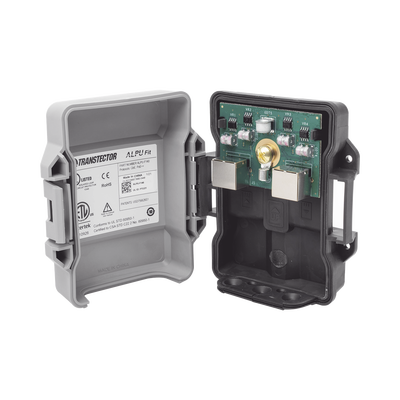 Protector PoE Exterior Gigabit Tecnología Híbrida SASD+GDT — TRANSTECTOR