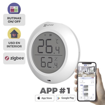 Sensor de Temperatura y Humedad Zigbee 2.4GHz — EZVIZ