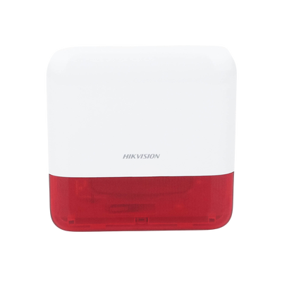 (AX PRO) Sirena Inalámbrica con Estrobo Rojo para Exterior IP65