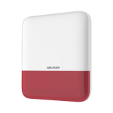 AX PRO Sirena Inalámbrica con Estrobo Rojo para Exterior IP65 — Hikvision