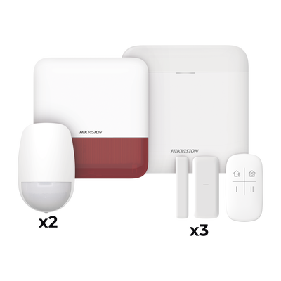 Kit de Alarma AX PRO con GSM 4G — Hub, 2 PIR, 3 Contactos, Sirena, Control (WiFi, Hik-Conn