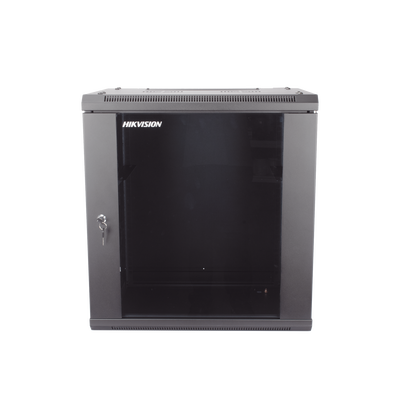 Gabinete de Pared y Piso 12U Rack 19" Cristal Templado — HIKVISION