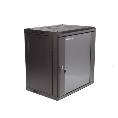 Gabinete de Pared y Piso 12U Rack 19" Cristal Templado — HIKVISION