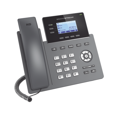 Teléfono IP 3 Líneas SIP 6 Cuentas Puertos Gigabit — GRANDSTREAM