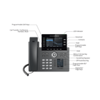 Teléfono IP 6 Líneas SIP Wi-Fi 5 Dual Band — GRANDSTREAM