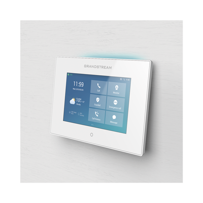 Intercom y Panel de Control de Acceso SIP Pantalla Táctil 7" 1024x600 Wi-Fi Dual Band Audio HD Full-Duplex PoE 4 Entradas de Alarma — Grandstream