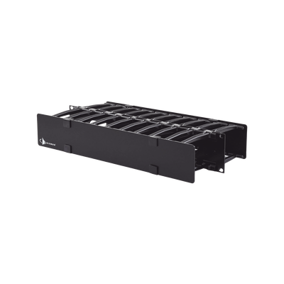 Organizador de Cable Horizontal RouteIT, Doble, Para Rack de 19in, 4in d — SIEMON
