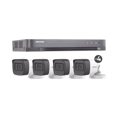 (MICRÓFONO INTEGRADO) KIT TURBOHD 5 Megapixel — Hikvision