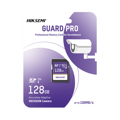 Memoria SD 128 GB Clase 10 U3 V30 Lectura 100 MB — HIKSEMI by HIKVISION