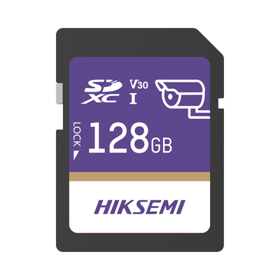 Memoria SD 128 GB Clase 10 U3 V30 Lectura 100 MB — HIKSEMI by HIKVISION