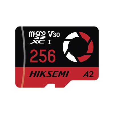 Memoria MicroSDXC 256 GB Clase 10 U3 V30 Lectura 180 MB — HIKSEMI by HIKVISION