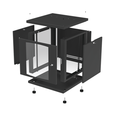 Gabinete de Piso 12UR 638 mm Profundidad 276 kg Carga — LINKEDPRO BY EPCOM
