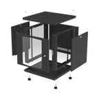 Gabinete de Piso 12UR 638 mm Profundidad 276 kg Carga — LINKEDPRO BY EPCOM
