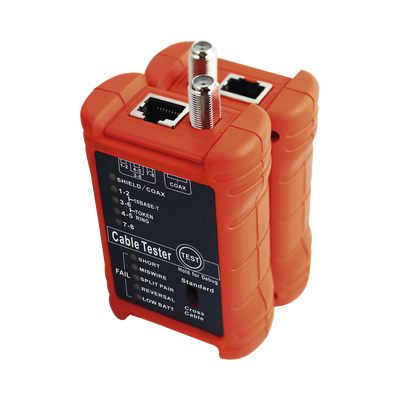 Tester de Cables LAN 8 Hilos Coaxial Mapeo de Pines — TEMPO