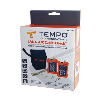 Tester de Cables LAN 8 Hilos Coaxial Mapeo de Pines — TEMPO