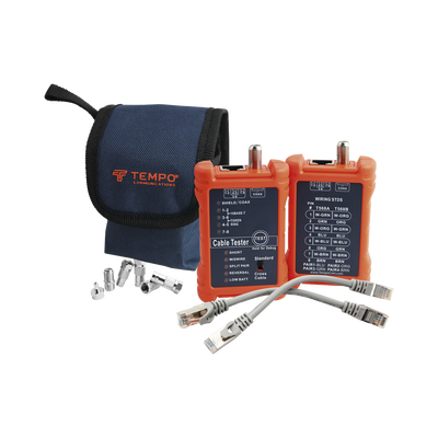 Tester de Cables LAN 8 Hilos Coaxial Mapeo de Pines — TEMPO