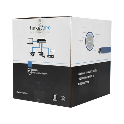 Bobina FTP (blindado) Cat6+ 305 m — Linkedpro