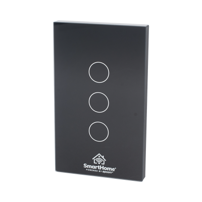 (Wifi) Apagador switch inalámbrico WIFI, control de 3 regresos de carg — Smartho
