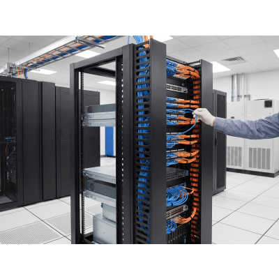 Organizador Vertical CableTek, Sencillo (Solo Frontal), Para Rack Abiert — HOFFMAN